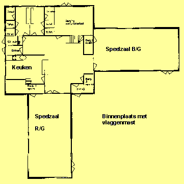 plattegrond clubhuis de Chute